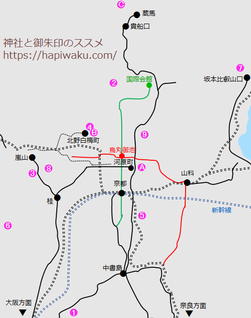 二十二社マップ
