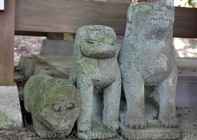 菅生石部神社のはじめ狛犬